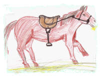 osedlaný koník