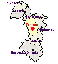 mapa trnavského kraja